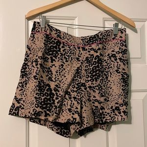 Jcrew high waisted leopard print shorts